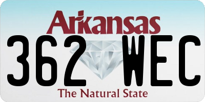 AR license plate 362WEC