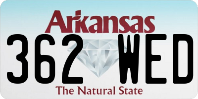 AR license plate 362WED