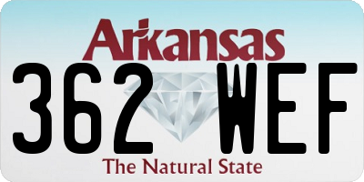 AR license plate 362WEF