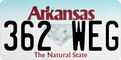 AR license plate 362WEG