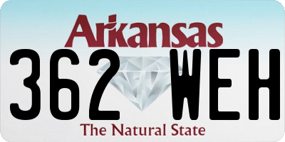 AR license plate 362WEH