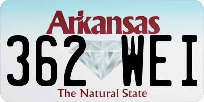 AR license plate 362WEI