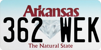 AR license plate 362WEK