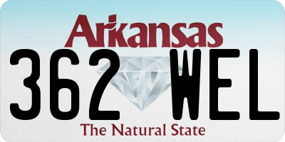AR license plate 362WEL