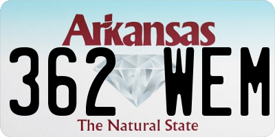 AR license plate 362WEM
