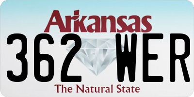 AR license plate 362WER