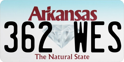 AR license plate 362WES