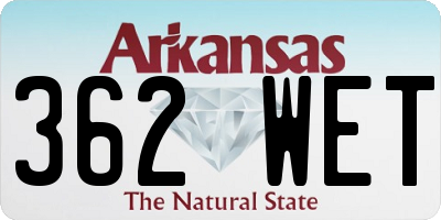 AR license plate 362WET