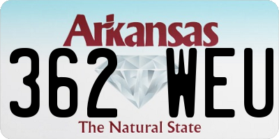 AR license plate 362WEU