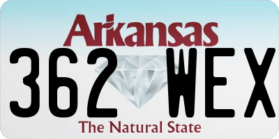 AR license plate 362WEX