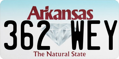 AR license plate 362WEY