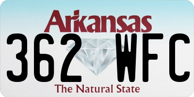 AR license plate 362WFC
