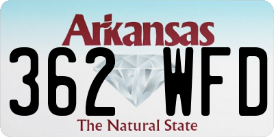 AR license plate 362WFD