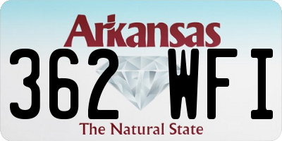 AR license plate 362WFI