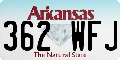 AR license plate 362WFJ