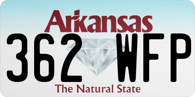 AR license plate 362WFP