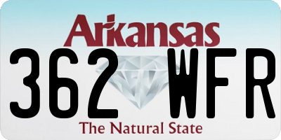 AR license plate 362WFR