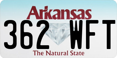 AR license plate 362WFT
