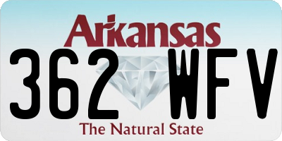 AR license plate 362WFV