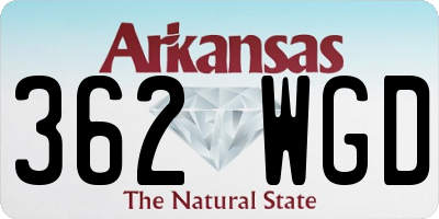 AR license plate 362WGD