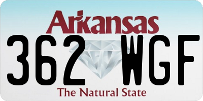 AR license plate 362WGF