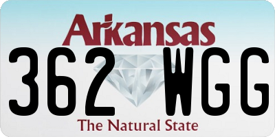 AR license plate 362WGG