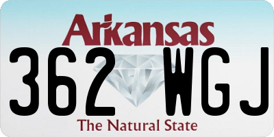 AR license plate 362WGJ