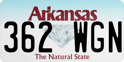 AR license plate 362WGN