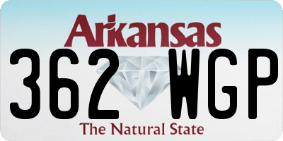 AR license plate 362WGP