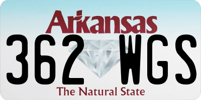 AR license plate 362WGS