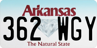AR license plate 362WGY