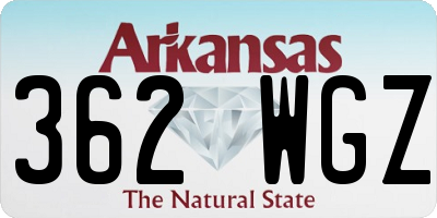 AR license plate 362WGZ