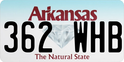 AR license plate 362WHB