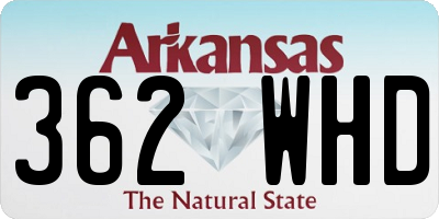 AR license plate 362WHD
