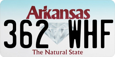 AR license plate 362WHF