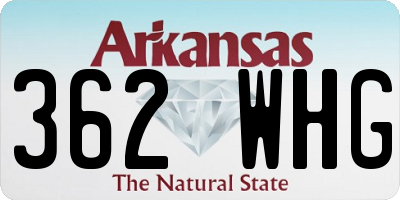 AR license plate 362WHG