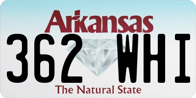 AR license plate 362WHI