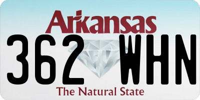 AR license plate 362WHN