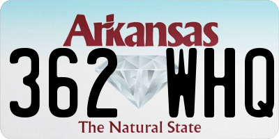 AR license plate 362WHQ