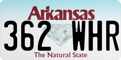 AR license plate 362WHR