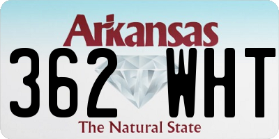 AR license plate 362WHT
