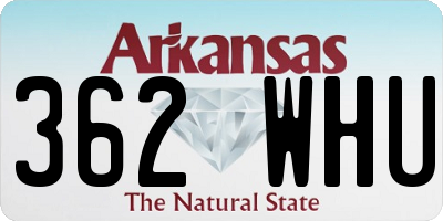 AR license plate 362WHU