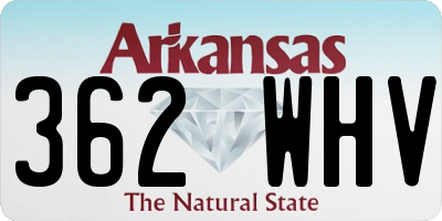 AR license plate 362WHV