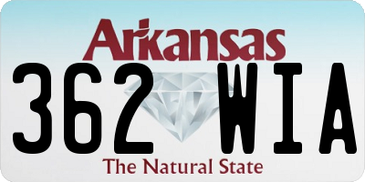 AR license plate 362WIA