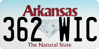 AR license plate 362WIC
