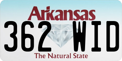 AR license plate 362WID