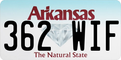 AR license plate 362WIF