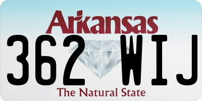 AR license plate 362WIJ