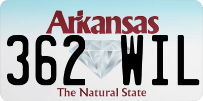 AR license plate 362WIL
