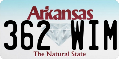 AR license plate 362WIM